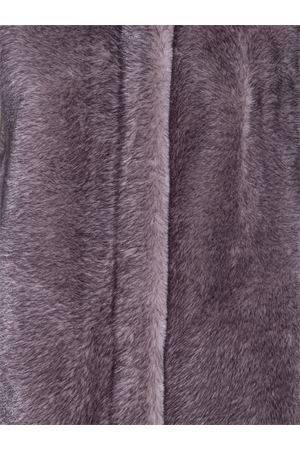 Grey faux fur sleeveless jacket LOU ANDREA | MK2588LUW5MATSILVERGREY
